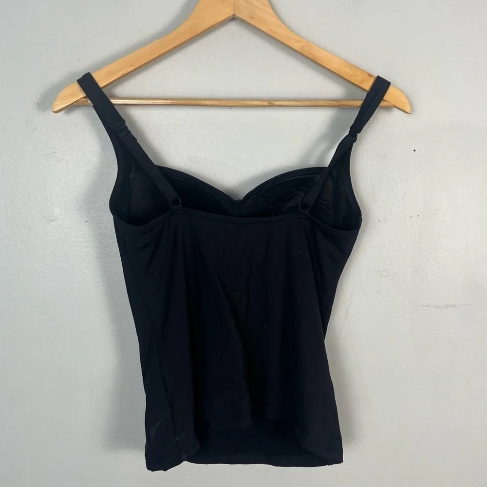 Bond-eye Australia two piece black Tankini ruched swim set size 6
